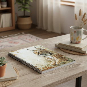Woodland Lynx Wildlife Nature Notebook