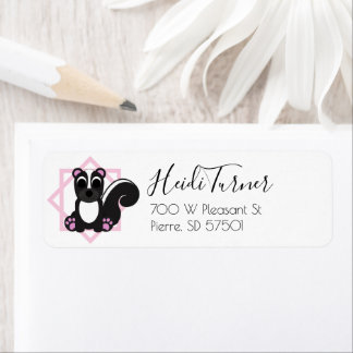 Woodland | Mailing Return Address Label - Skunk