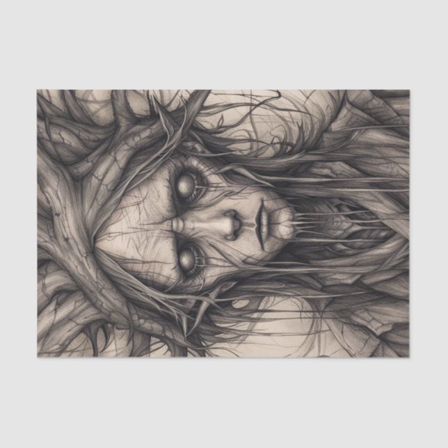 Woodland Man Forest Decoupage Paper (Front)