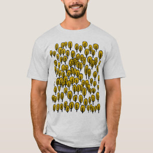 Woodland Map - Autumn Amber Trees T-Shirt