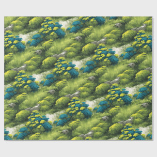 Woodland meadow wrapping paper
