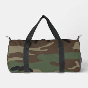 Woodland Military Camouflage Pattern Duffle Bag