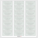 Woodland Mint Green Wedding Guest Address Labels<br><div class="desc">These woodland mint green wedding guest address labels are perfect for a modern wedding. The minimalist design features lovely and elegant silver grey typography on a pale mint green background with a clean and simple look. Customize each label with the name and address of your guests. 21 labels per sheet....</div>
