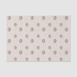 Woodland Mommy and Baby Hedgehog Pattern Tissue Paper