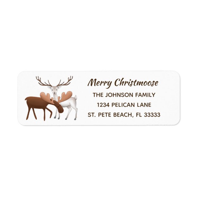Woodland Moose and Deer Merry Christmoose (Front)