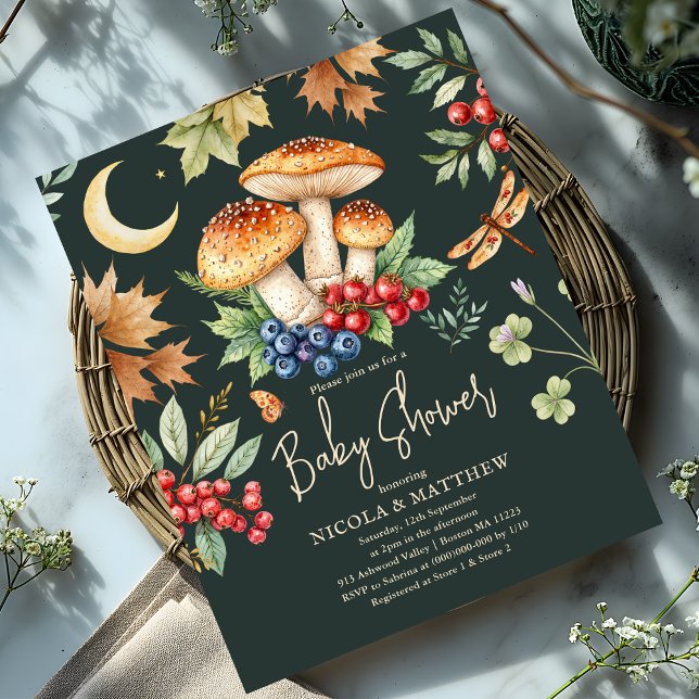 Woodland Mushroom Baby Shower Budget Invitation (Creator Uploaded)
