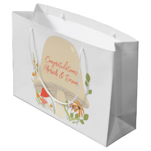 Woodland Mushroom Baby Shower Large Gift Bag