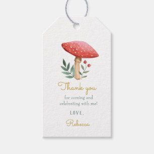 Woodland Mushroom Birthday Gift Tags