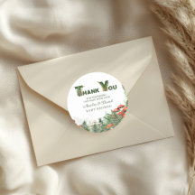 Woodland Mushroom & Fern Baby Shower Thank You