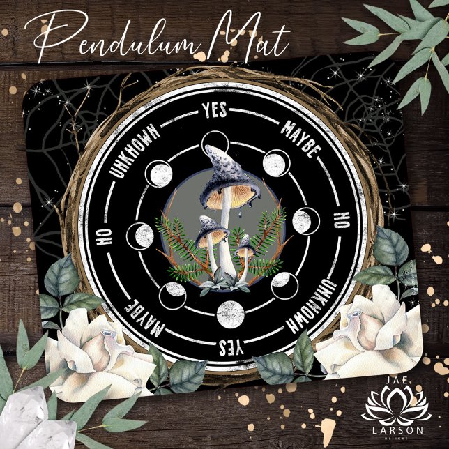 Woodland Mushroom Fungi Forest Psychic Pendulum Mouse Pad (Creator Uploaded)