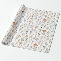Woodland Mushrooms, Wildflowers, Leafy Botanical |