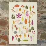Woodland Nature Faux Canvas Print<br><div class="desc">Autumn fall leaves, berries, pine cones and all sorts of woodland nature bits and bobs. Original art by Nic Squirrell.</div>