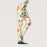 Woodland Nature Leggings<br><div class="desc">Autumn fall leaves,  berries,  pine cones and all sorts of woodland nature bits and bobs.  Original art by Nic Squirrell.</div>