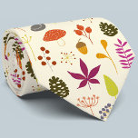Woodland Nature Tie<br><div class="desc">Autumn fall leaves, berries, pine cones and all sorts of woodland nature bits and bobs. Original art by Nic Squirrell.</div>
