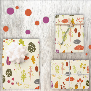 Woodland Nature Wrapping Paper Sheet