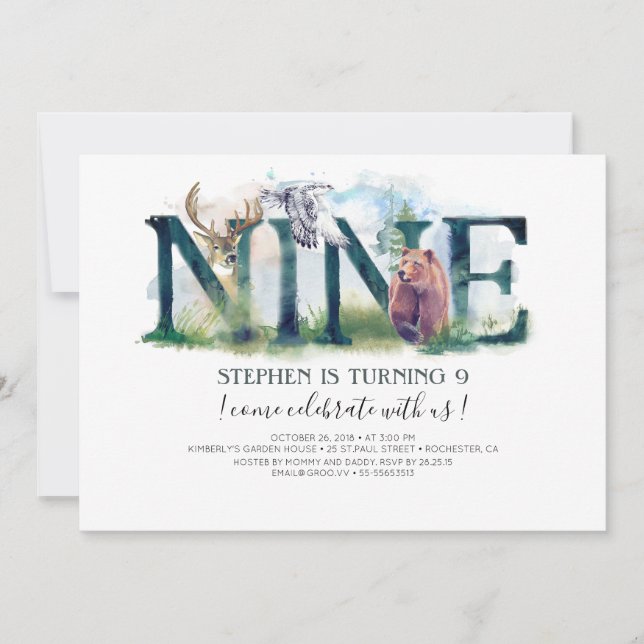 Woodland Neuf - 9e Invitation anniversaire (Devant)