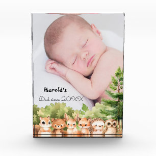 Woodland New Dad Baby Boy Son Photo Block