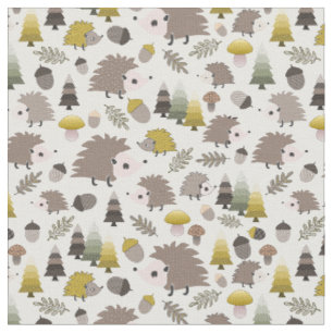 Woodland Nocturnal Hedgehogs Fabric