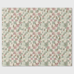 Woodland Nursery Bunny Rabbits Cottagecore style Wrapping Paper