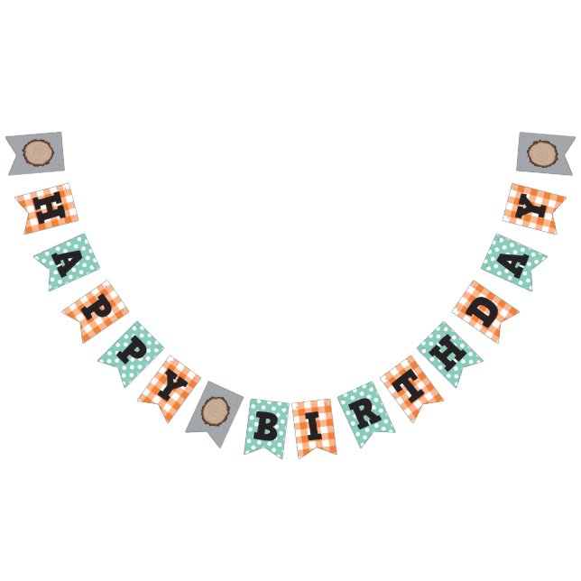 Woodland ONE-derland Birthday Party Bunting Banner (All)