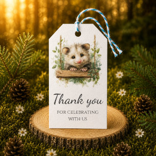 Woodland Opossum Thank You Gift Tags