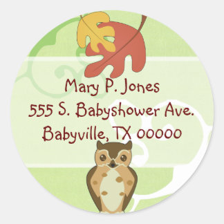 Woodland Owl Address Label Stickers