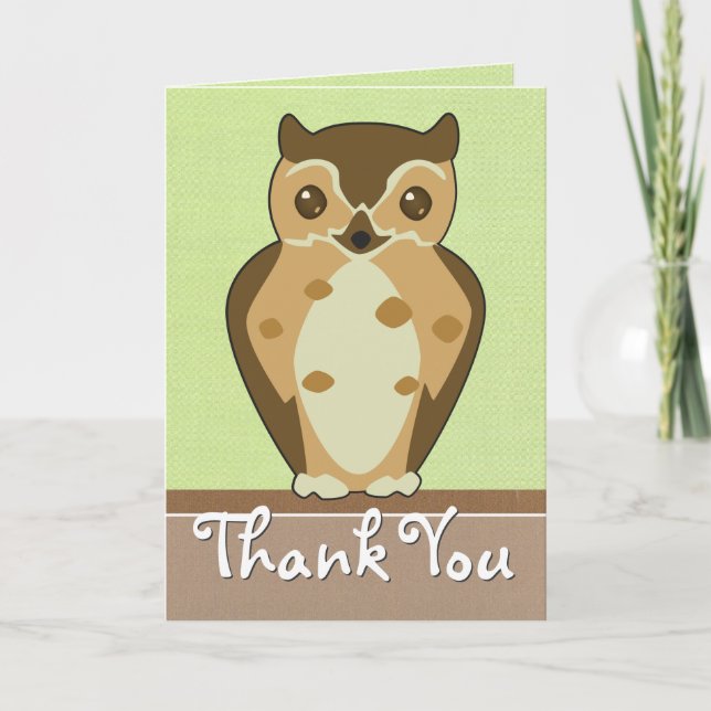 Woodland Owl Greeting Card (Front)