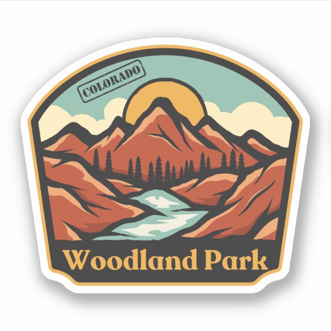 Woodland Park, Colorado Sticker (Front)