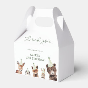 Woodland Party Animals Birthday Favor Box