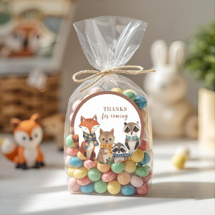 Woodland Party Animals "Thanks for Coming" Classic Round Sticker