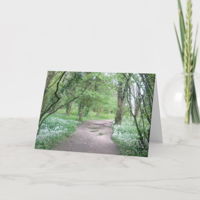 Woodland Path Photo Greeting Card (Front)