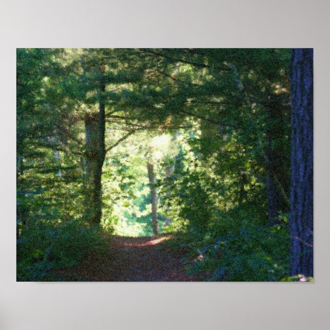 Woodland Path Seurat Oil Photo Painting Poster (Front)