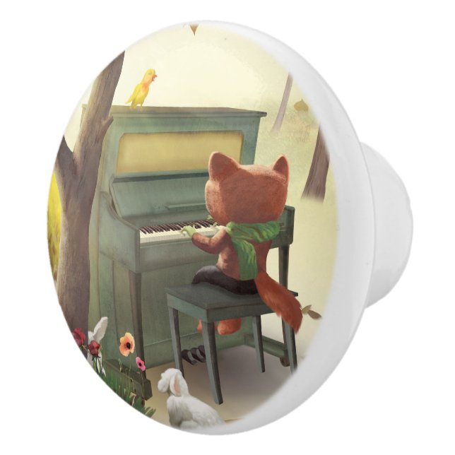Woodland Pianist Ceramic Knob (Right)