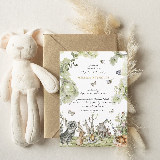 Woodland Picnic | Forest Animals Baby Shower Invitation (Creator Uploaded)