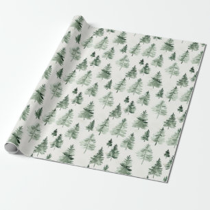 Woodland Pine Tree Wrapping Paper Gift Wrap