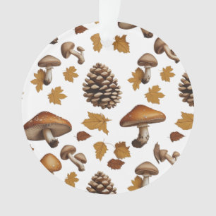 Woodland Pinecone & Feather Acrylic Ornament 