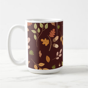 Woodland Raccoon Autumn Theme Neutral Dark Backgro Coffee Mug