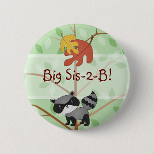 Woodland Raccoon Button