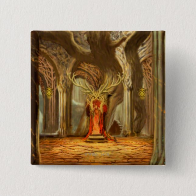 Woodland Realm Throne Room Concept 2 Inch Square Button (Front)