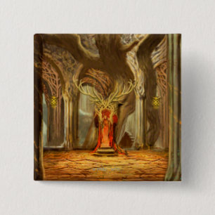 Woodland Realm Throne Room Concept 2 Inch Square Button