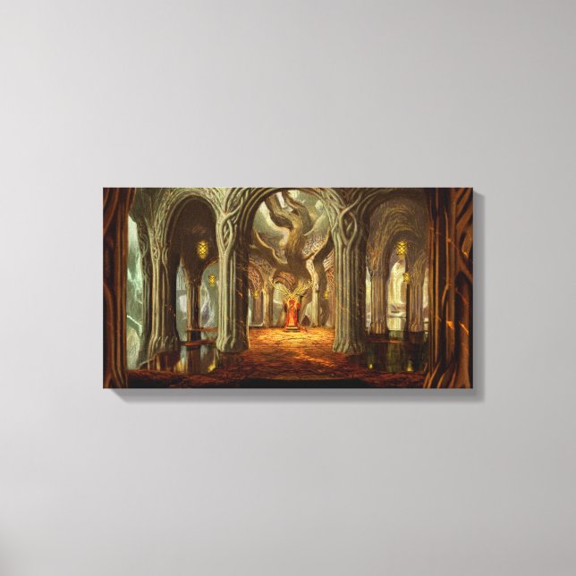 Woodland Realm Throne Room Concept Canvas Print (Front)