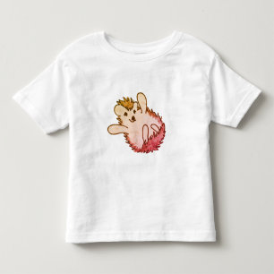 Woodland Red Orange Happy Cute Hedgehog Toddler T-shirt