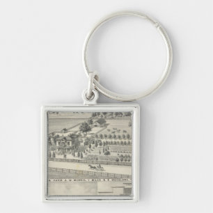 Woodland residences, farms keychain