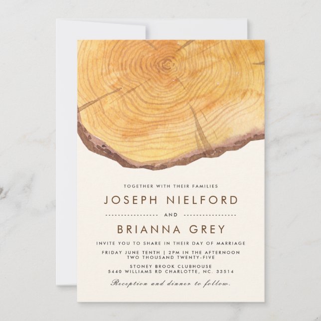 Woodland Rings | Wedding Invitations (Front)