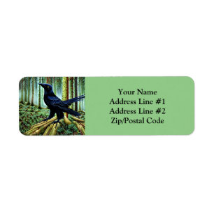 Woodland Rustic Black Raven