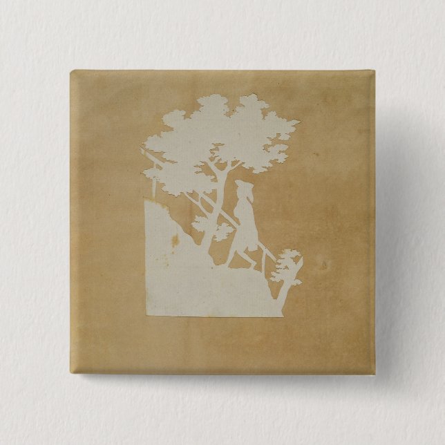Woodland Scene 2 Inch Square Button (Front)