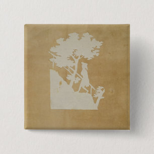 Woodland Scene 2 Inch Square Button