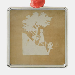 Woodland Scene Metal Ornament