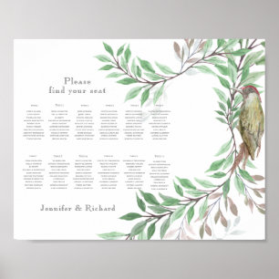 Woodland seating plan poster