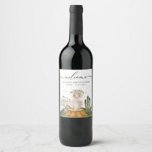 Woodland Sheep Mom to be Wine Label